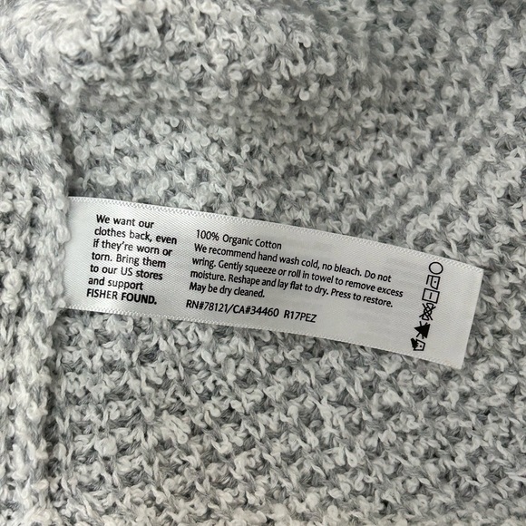 Eileen Fisher 100% Organic Cotton Waffle Knit High Low Pullover Sweater - Picture 8 of 10